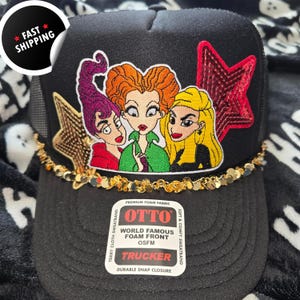 Spooky Season Hat, Cute Halloween Hats, Embroidered Patch Halloween Hat, Halloween Hat For Women, Trucker Hat Trick Or Treat