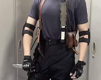 コスプレ　バイオハザードRE:4 レオン用ホルスター レオン・ケネディ バイオハザード コスプレ 調節可能なレザーガン