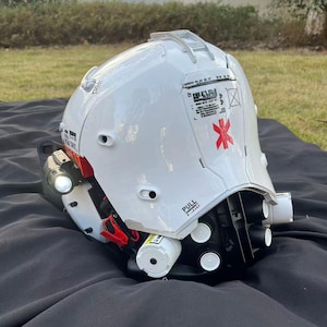 Cyberpunk 2077 Trauma Team-helm | 3D-geprinte helm die te openen is met led | 1:1 commissie custom cosplay props | Cadeau voor hem in cyberpunkstijl