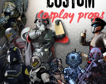 3D Printed Cosplay Props Commission| Customizable Sci-Fi/Fantasy Gear for Cosplayers, Custom Painted Helmet/Mechanical Arm/Chest Armor