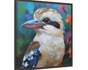 Kookaburra Bird Art: Framed Canvas Print - Australian Home Decor