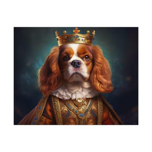 Cavalier King Charles Renaissance Pet Portrait Print | Wall Art | Wall Print | Dog Art