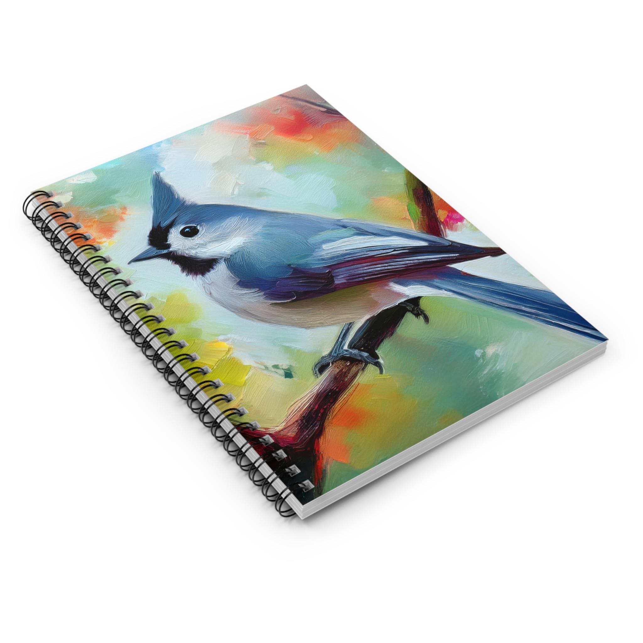 Tufted Notebook Tufted Titmouse Bird Spiral Notebook: American Birds Journal - Etsy