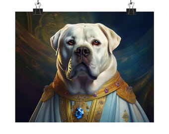 Mastiff Renaissance Pet Portrait Art Print: Unique Dog Wall Decor