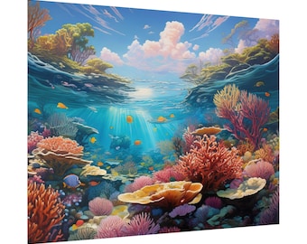 Great Barrier Reef  Australia Coastal Print | Style 3 | Wall Art | Wall Print