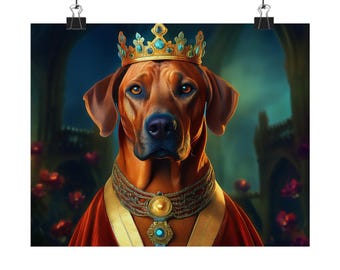 Rhodesian Ridgeback Renaissance Tierportrait: Königliches Hundeportrait