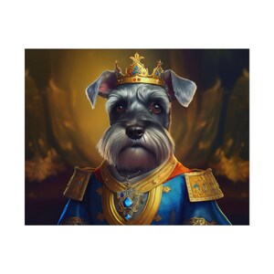 Miniature Schnauzer Dog Renaissance Pet Portrait Art Print | Wall Art | Wall Print