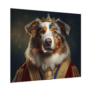 Australian Shepherd Renaissance Pet Portrait Print | Wall Art | Wall Print