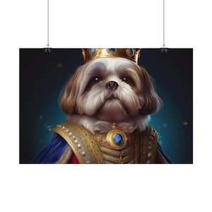 Shih Tzu Renaissance Pet Portrait Print | Dog Lover Wall Art | Dog Memorial Gift | Wall Art | Wall Print