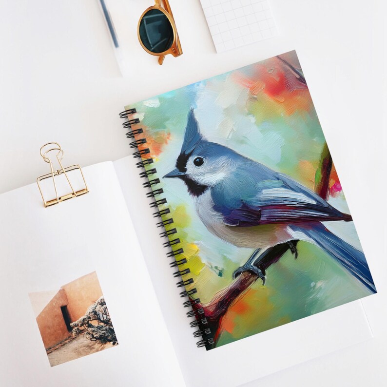 Tufted Notebook Tufted Titmouse Bird Spiral Notebook: American Birds Journal - Etsy