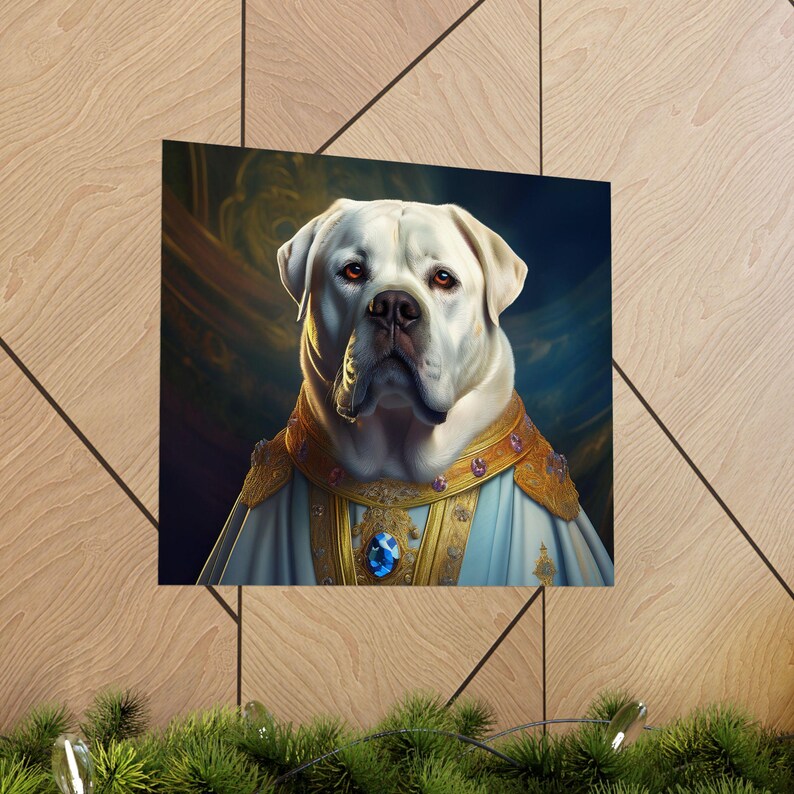Mastiff Renaissance Pet Portrait Print, Unique Wall Art, Wall Print