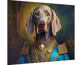 Weimaraner Renaissance Dog Portrait Art Print
