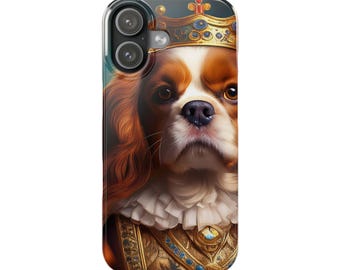 Cavalier King Charles Phone Case: Renaissance Dog Portrait Art