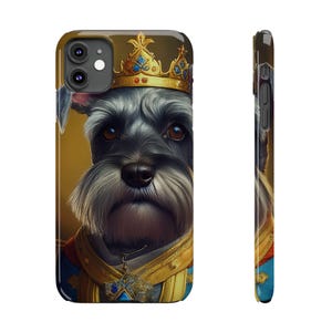 Zwergschnauzer Handyhülle | Renaissance Hundeportrait | Schlanke & stilvolle Schutzhülle für Hundeliebhaber
