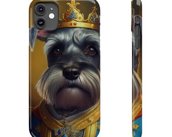 Miniature Schnauzer Phone Case | Renaissance Dog Portrait | Slim & Stylish Protective Cover for Dog Lovers