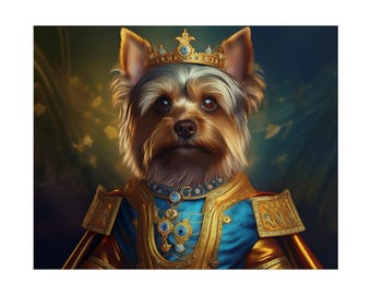Yorkshire Terrier Renaissance Dog Portrait Art Print
