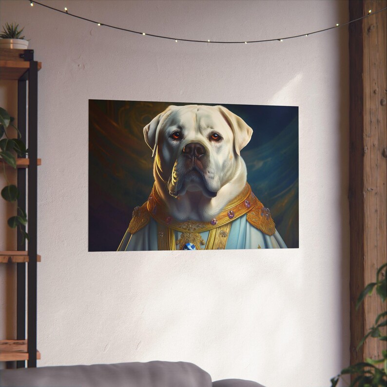 Mastiff Renaissance Pet Portrait Print, Unique Wall Art, Wall Print