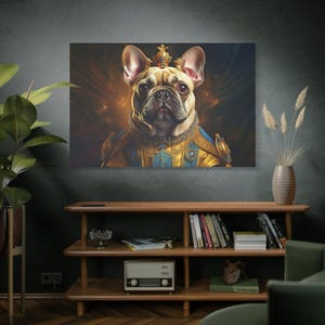 French Bulldog Renaissance Portrait: Regal Pet Canvas Art
