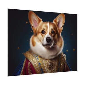 Pembroke Welsh Corgi Renaissance Pet Portrait Art Print