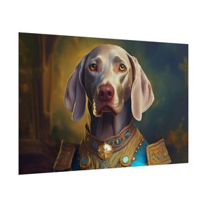Weimaraner Renaissance Dog Portrait Print, wall print, wall art, Animal Lover Home Decor, Dog Wall Art