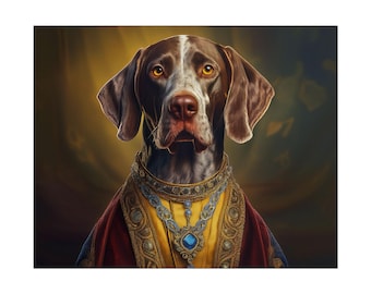 Kortharige Duitse renaissance portret kunstafdruk