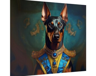 Doberman Pinscher Renaissance Portrait Art Print