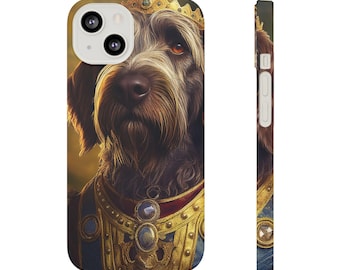 Wirehaired Pointing Griffon Renassaince Dog Portrait Slim Phone Case