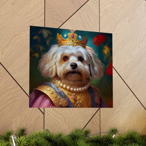 Havanese Dog Renaissance Pet Portrait Print, Wall print, Animal Lover Home Decor, Dog Wall Art