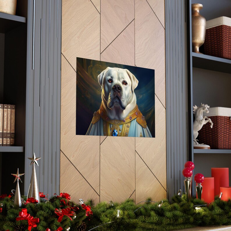 Mastiff Renaissance Pet Portrait Print, Unique Wall Art, Wall Print