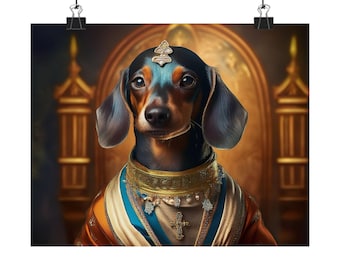 Dachshund Renaissance Pet Portrait Art Print