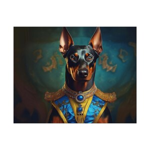 Doberman Pinscher Renaissance Portrait Art Print