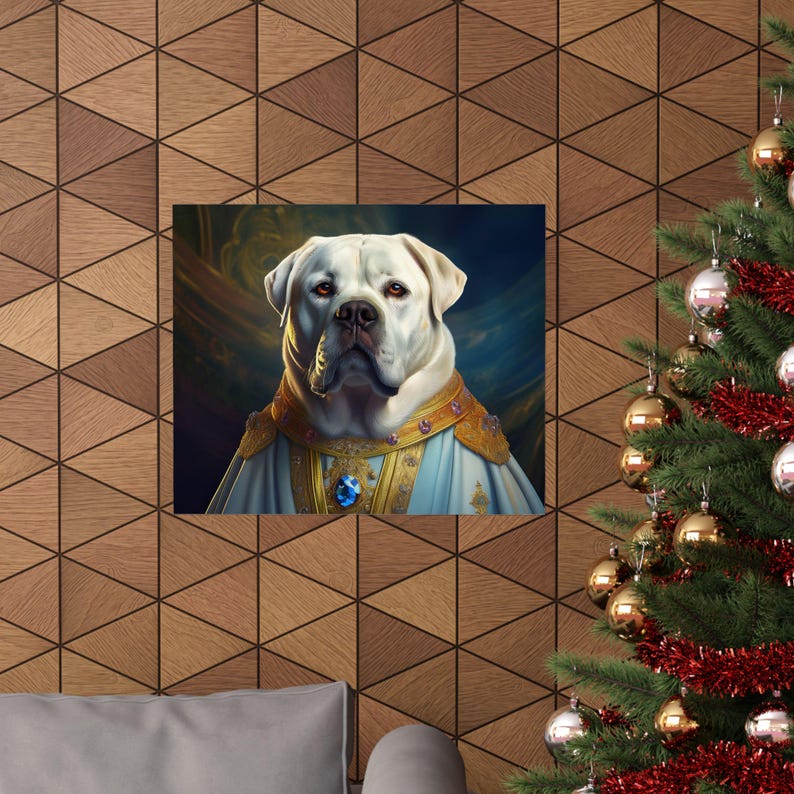 Mastiff Renaissance Pet Portrait Print, Unique Wall Art, Wall Print