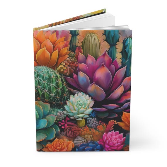 Watercolor Cactus Notebook: Succulent Journal & Sketchbook