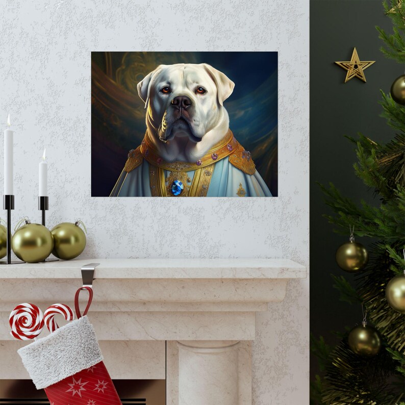 Mastiff Renaissance Pet Portrait Print, Unique Wall Art, Wall Print