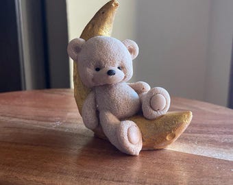 Décoration de gâteau ours en peluche fondant | Décoration lune