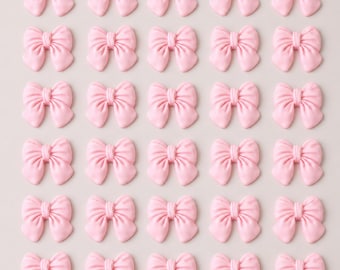 Décorations pour cupcakes avec noeud fondant | Décorations de gâteau roses