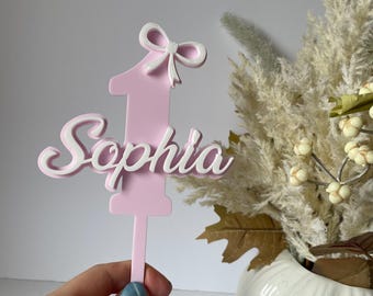 Décoration de gâteau acrylique personnalisée pour premier anniversaire, décoration de gâteau Smash
