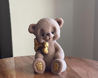 Décoration de gâteau ours en peluche fondant au chocolat belge | Figurine comestible