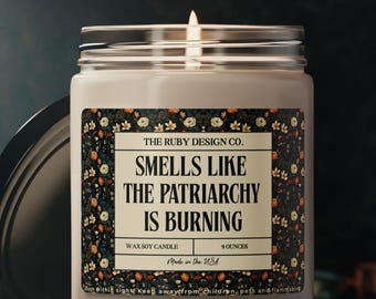 Riecht wie das Patriarchat, lustige Anti-Trumpf-Sojakerze, subtiles FDT, Demokratie, politisches, fortschrittliches Geschenk