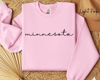 Minnesota Crewneck Sweatshirt, North Star State, MN Sweatshirt, Minnesota Apparel, Minnesota Crewneck, MN Shirt, Twin Cities, Cabin Shirt