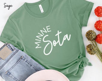 Minnesota Bella Canvas Shirt, Minnesota Tshirt, MN Shirt, Minnesota Nizza, Minnesota Top, Midwest Apparel, Minnesota Strong, Ice Out MN