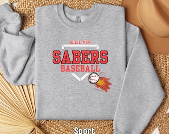 Felpa da baseball personalizzata, felpa girocollo unisex