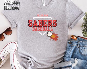 Maglietta da baseball personalizzata, maglietta unisex Bella Canvas