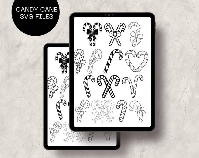 Candy Cane SVG Cutting File - Etsy Canada