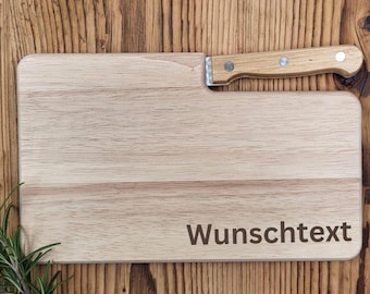 personalized breakfast board with knife, snack board, board with name, snack board, gift idea birthday men, wooden board,