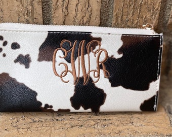 Cow Print Wallet - Etsy