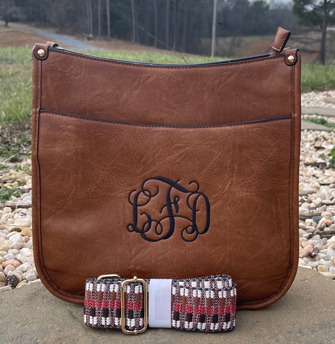 Crossbody With Guitar Strap, Personalized Crossbody, Monogrammed