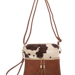 Cow print crossbody, cow print monogram , personalized cow crossbody image 3