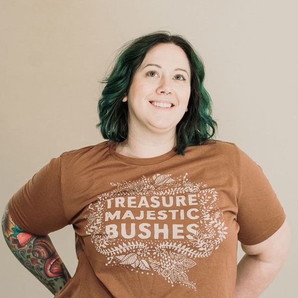 Majestic Bushes - Relaxed Womens t-shirt - Chestnut - 5% to Center for Reproductive Rights, human rights