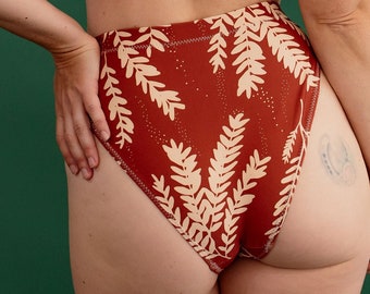 Sundara - Acorn and Creme Recycled high-waisted bikini bottom